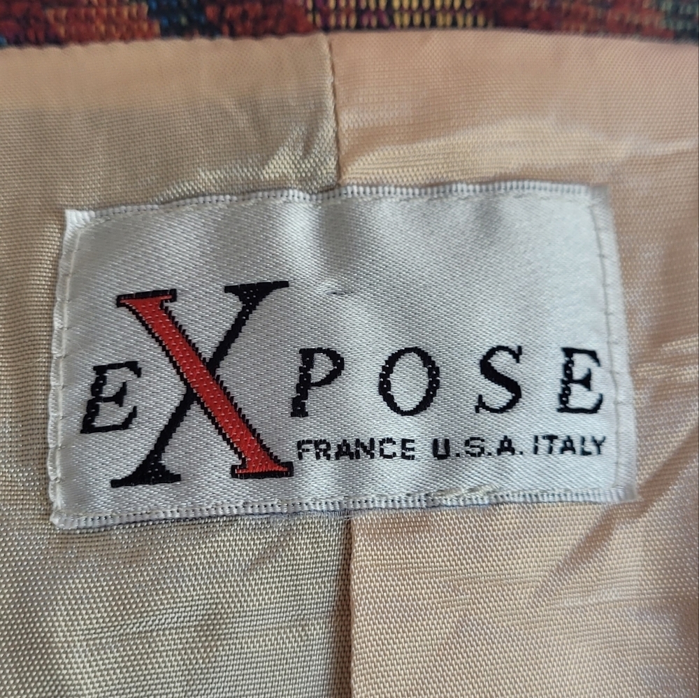 Vintage Expose Tapestry Blazer Sz M - Picture 5 of 6